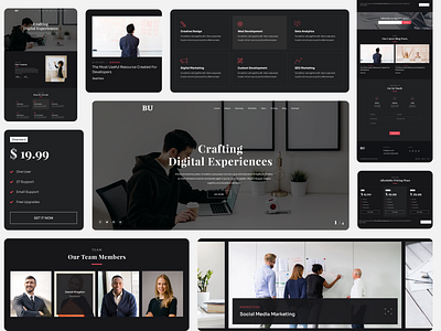 Throwback – Digital Agency Website Concept agencywebsite creativeagency darktheme designthrowback multipurpose ui uidesign webdesign