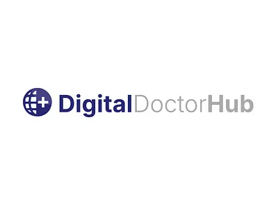 Digital Doctor Hub Dark version Logo sleek design