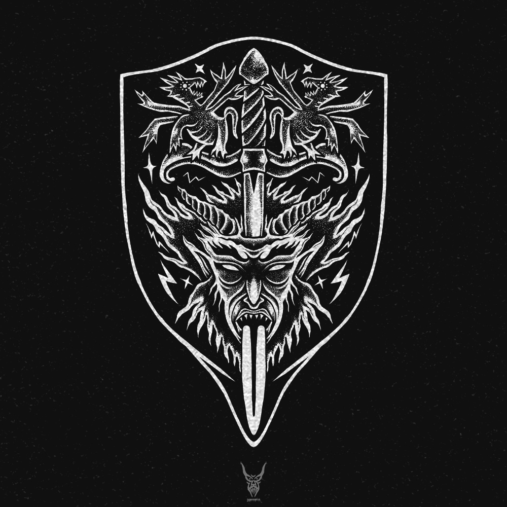 ARTWORK FOR SALE - DM for info artwork for sale band merch dark art dark artist design dot work illustration merch design t shirt design tattoo style tee design