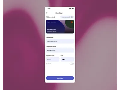 Credit Card Checkout #UIChallenge Day2 ui