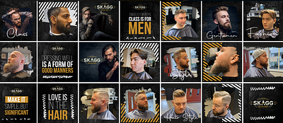 Social Media Creatives barberdesign barbershopbranding beardstyle gentlemenlook groomingbrand haircutdesign masculinedesign mensstyle modernbarber styleinspiration