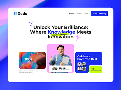Web design for Xedu, an edtech platform for online learning app design design dribbbleshot edtechplatform edtechux online learning ui web design product design website design