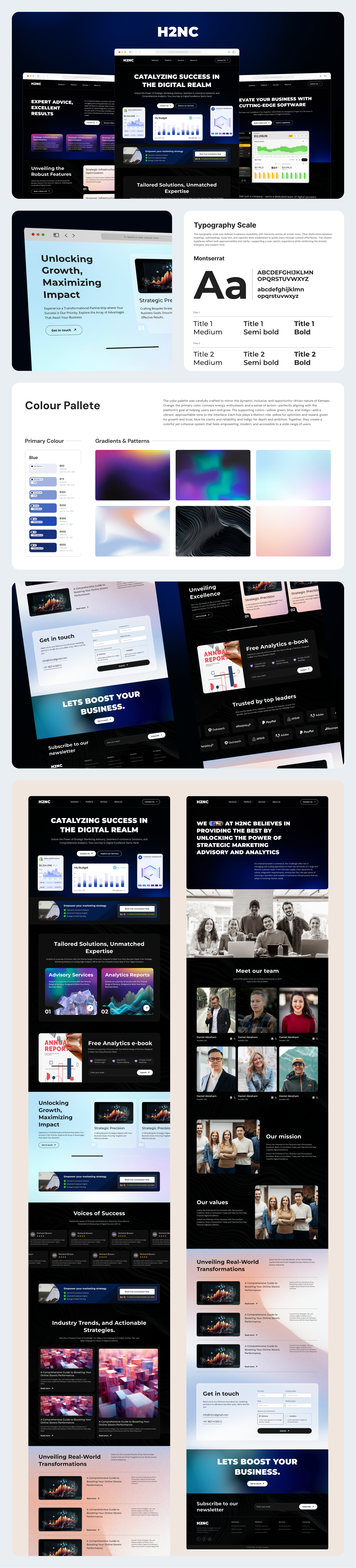Website for E-Commerce Strategy & Marketing Firm about us advertisement analytics app chart data digital ecommerce figma gradients graphs hero section landing page login screen marketing mobile shopify ui ux website website design