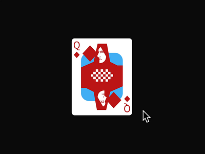 Queen of Diamonds design flat graphic design illustration interaction vector