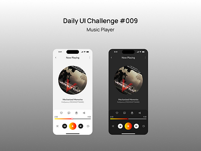 Music Player screen | #DailyUI #009 dailyui design figma mobile music player ui ux