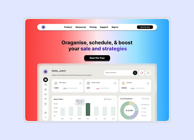 Modern CRM Dashboard SaaS UI Design crm crypto dashboard design erp figma finance hero section hrm interaction mobileappdesign saas ui ui design web web application webshot website