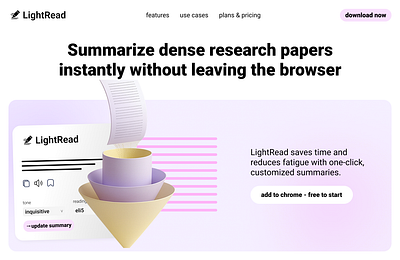 Redesigning My SaaS Landing Page branding design figma hero section landing page pastel product design reading redesign saas student ui ux web design
