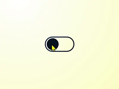 Simple light and dark mode toggle made with rive animation motion graphics ui
