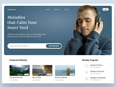 Melody platform Landing Page Design dailyui design product design ui ui ux ux