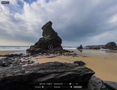 360 depth image viewer 360 ai depth immersive prototype three.js viewer