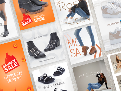Visual content for Savage Shoes branding design graphic design