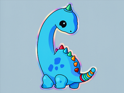 Dino Stickers character cute dino sticker stickers vector vibrant