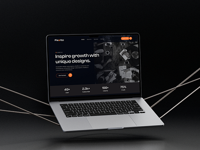Modern Landing Page – Pixelta Design Studio creativeagency darktheme dribbble figma landingpage modernui uidesigner uxdesign webdesign