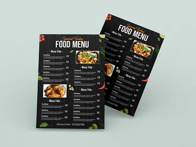 Restaurant Food Menu Design dribbbledesigners