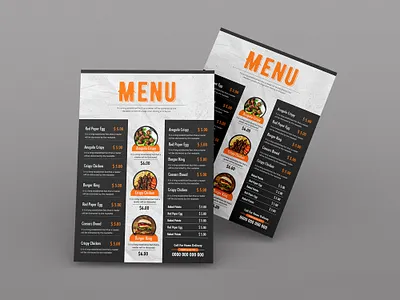 Food Menu Design Service foodbrandidentity