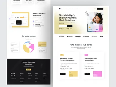 Banking Website Design banking solution banking website design card payment dribbble shot finance bank financial payment financial website fintech website homepage minimal design online banking payment popular design saas banking saas website trending design ui uiux design ux design web app