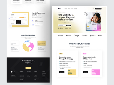Banking Website Design banking solution banking website design card payment dribbble shot finance bank financial payment financial website fintech website homepage minimal design online banking payment popular design saas banking saas website trending design ui uiux design ux design web app