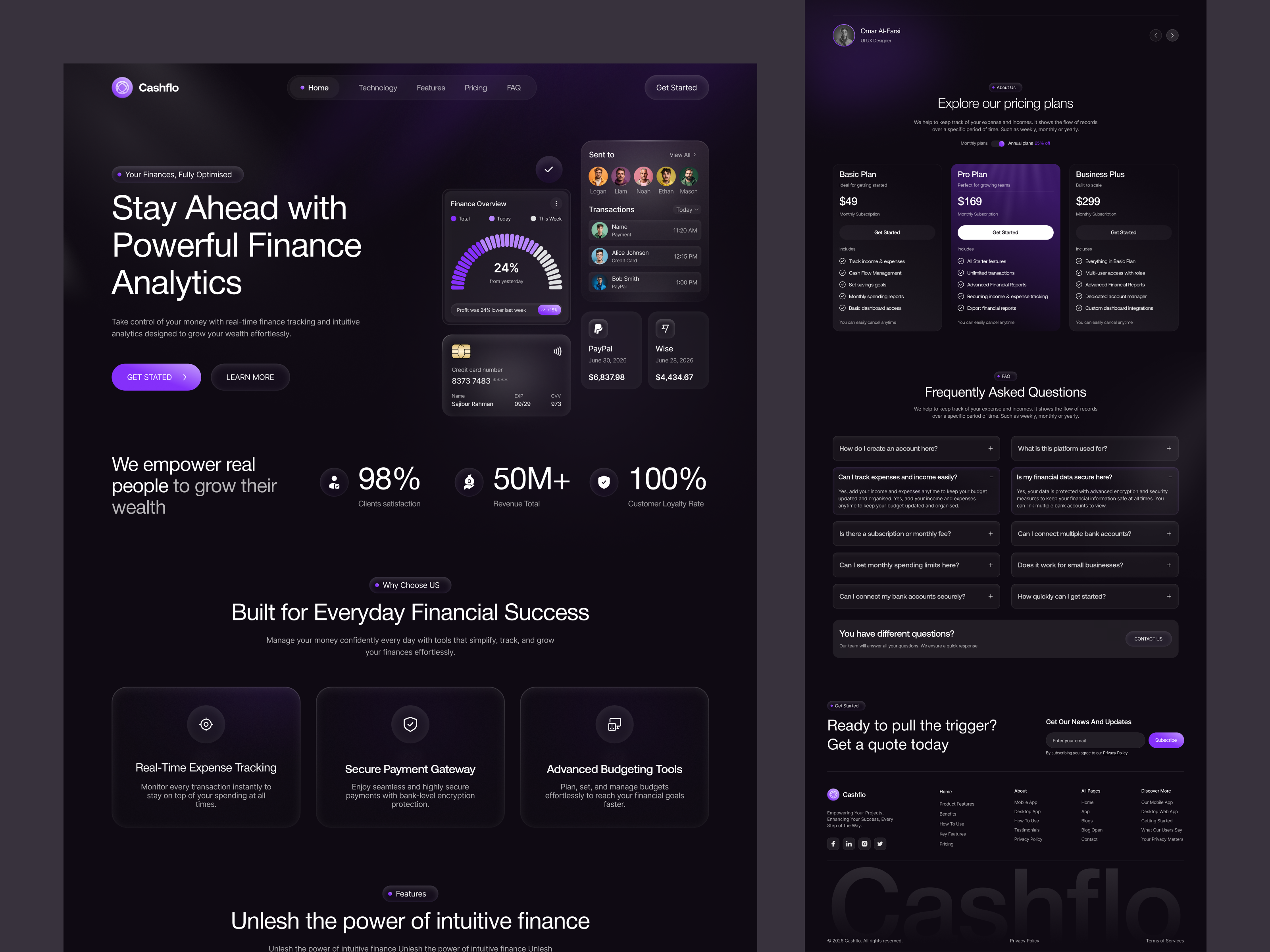 Example of Landing Page Development (Framer)