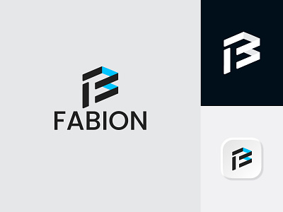 F B letter Fabion logo design b blue design f letter logo logo design minimal modern logo tech technology vector