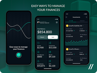 Finance Mobile iOS App Design android app app design concept app design template app interface dark theme dashboard dashboard design design finance finance app ios mobile mobile app mobile ui online product design ui ux