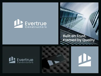 Evertrue Constructors Logo Design, Brand Identity agency brand identity brand mark branding builder building logo construction construction business construction company construction logo constructor helmet logo logo design logo designer logo inspiration minimal logo property logo real estate logo