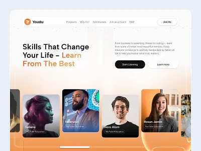 Education Website Header e learning edtech education education website graphic design hader hero section homepage landing page learning online school school tech website trend ui ux web web design website