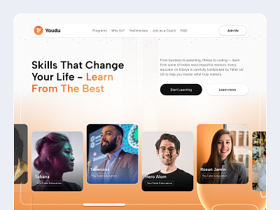 Education Website Header e learning edtech education education website graphic design hader hero section homepage landing page learning online school school tech website trend ui ux web web design website