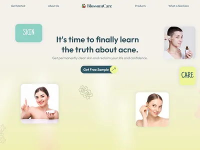 Clean & Fresh Skincare UI Design branding figma figma design landing page skincare design ui design