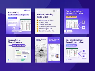 LinkedIn Ads | Planful ad creatives banner ads concept graphic design linkedin paid ads