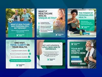 Social | Exponential Health branding graphic design social social media