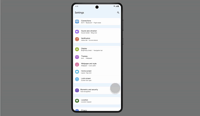 Android Settings UI – Mobile Scroll Animation in Figma