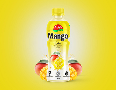 Mango Drink Label Design product presentation