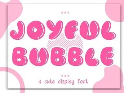 Joyful Bubble Font art fonts banner fonts black fonts flat fonts lines fonts minimal font t shirt fonts