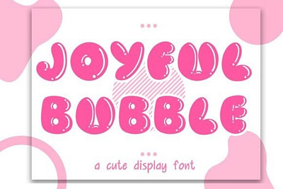 Joyful Bubble Font art fonts banner fonts black fonts flat fonts lines fonts minimal font t shirt fonts
