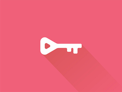 key + play icon branding film fimbird key logo logodesigner play production video