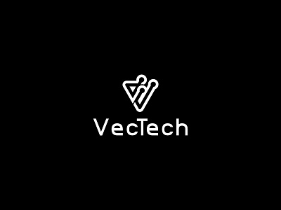 Vectech / V letter logo brand identity branding circuit design icon illustration logo logo design logos saas tech v