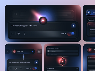 AI Assistant Landing Page - Bento Card Design ai assistant bento dark design landing page saas ui user experience user interface ux web webdesign website