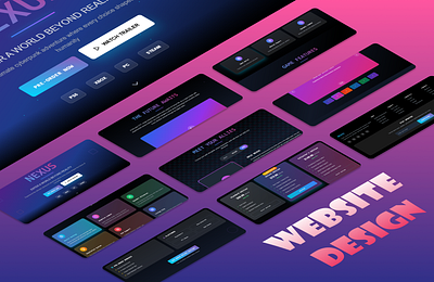 NEXUS — Cyberpunk Game Website Design dribbble