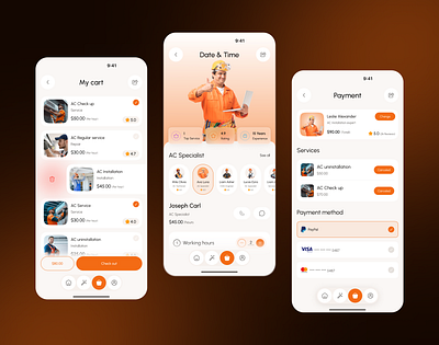 Cleaning Services App booking cleaning cleaning service app design home service app house chores house cleaning housing service ios minimal mobile app mobile ui moderndesign plumbing services service app service booking ui ui design ui ux design ux