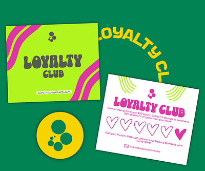 Groovy Loyalty Club Card – Retro Punch Card Design branding grunge loyalty card member card membership card modern punch card retro