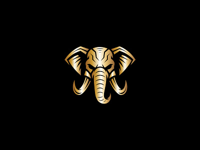 Royal Elephant King logo animal brand identity character design elephant logo golden icon illustraion logo minimalist design modern design portrait premium royal strong unique vector art vector illustration visual identity wild