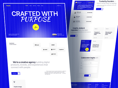 Creative Agency Landing Page — Bold, Minimal & Purpose-Driven agency website saas