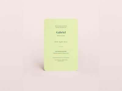 Tadaaz - Carterie naissance graphic design