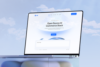Open Source AI Commerce Stack UI Design agentcommerce ai landing page aiplatform blockchain clean crypto crypto ai crypto landing page cryptocurrency cryptopayments design landing page minimaldesign nftaccess opensource paymentsolutions ui design web3design webdesign website