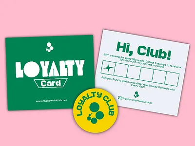 Minimalist Loyalty Card Design – Retro Meets Bold Simplicity brand brand identity branding clean loyalty card membership card minimal retro stamp card visual