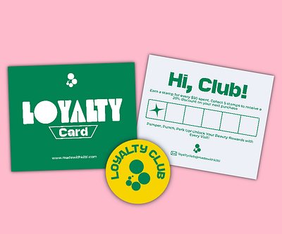 Minimalist Loyalty Card Design – Retro Meets Bold Simplicity brand brand identity branding clean loyalty card membership card minimal retro stamp card visual