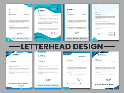 Business Letterhead Design Template branding design graphic design graphicsobai green invoice letterhead letterhead design print template