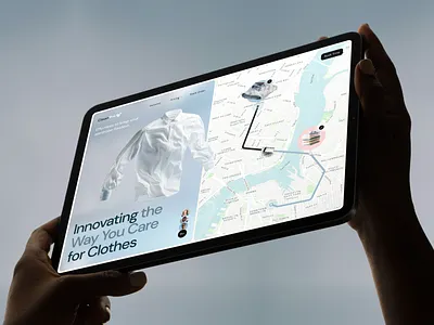 Laundry Delivery iPad App UI clean ui delivery app delivery service design figma design interface ipad laundry app map integration mobile app design on demand service product design service app startup tablet ui ux web design