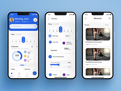 Fitness & Food Scanner App – Health Tracker UI app design app ui figma figma design fitness app fitness tracking app home page mobile app modern app tarndind design ui ui design uiux