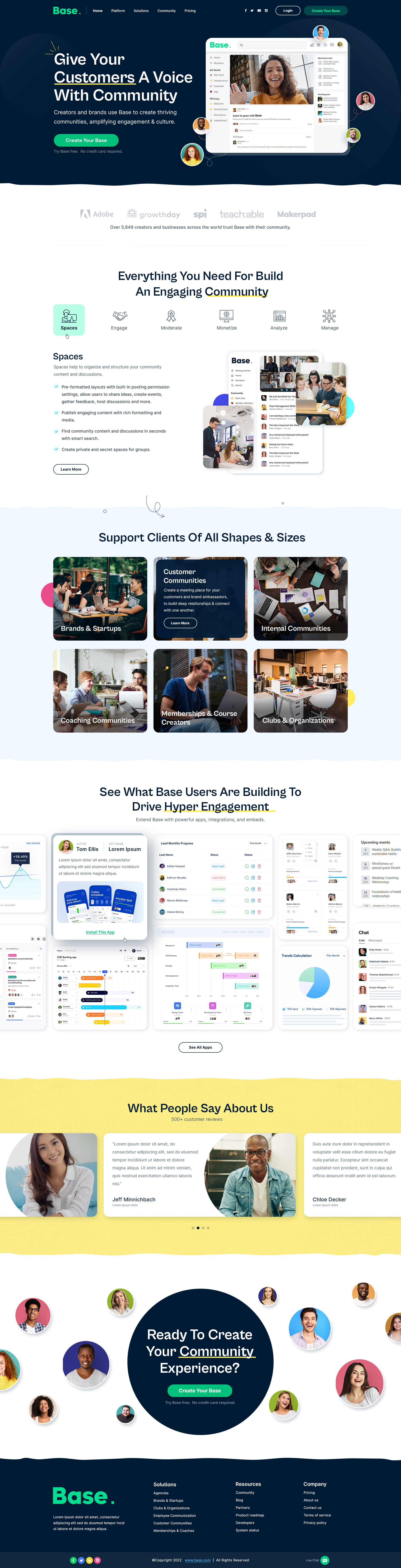 SaaS Community Building Platform 3d animation app branding design flat graphic design icon illustration illustrator logo minimal motion graphics typography ui ux vector web web design website